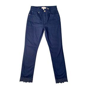 Ted Baker Womens Skinny Jeans Blue Stretch Embellished Cotton Blend Denim 25 New